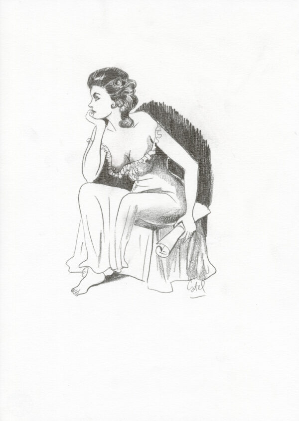 CATEL – OLYMPE DE GOUGES - Dessin original inédit - R35