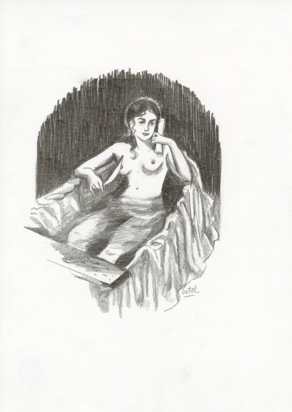 CATEL – OLYMPE DE GOUGES - Dessin original inédit - R36