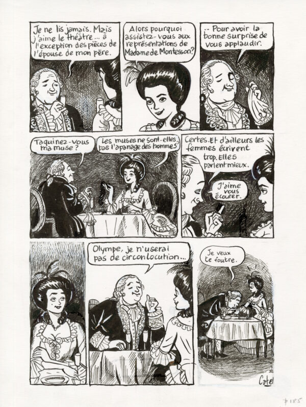 CATEL – OLYMPE DE GOUGES - Planche originale - P. 185