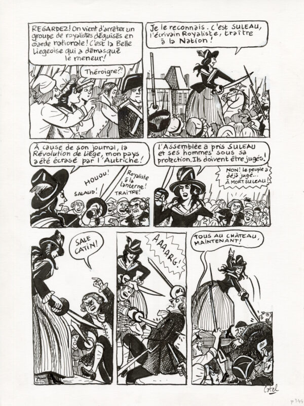 CATEL – OLYMPE DE GOUGES - Planche originale - P. 344