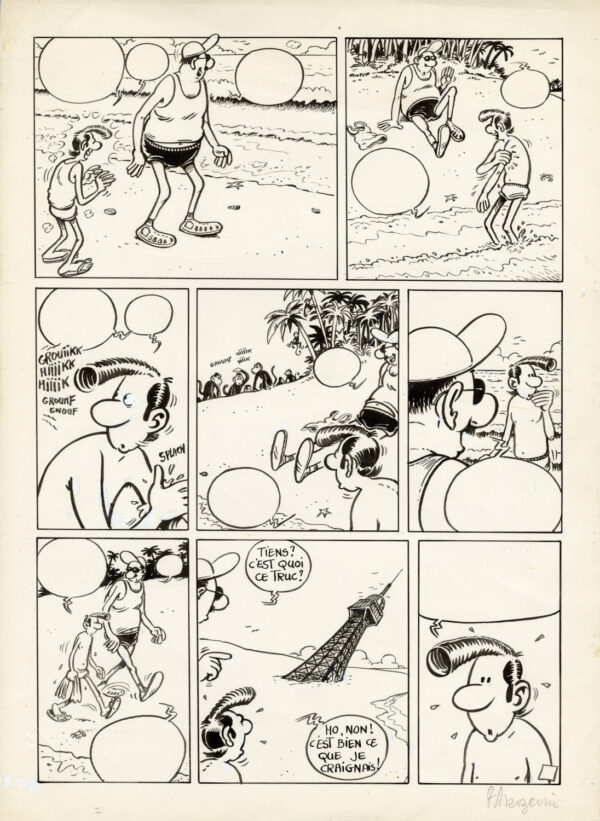 Frank Margerin - Planche originale de Bananes Métalliques