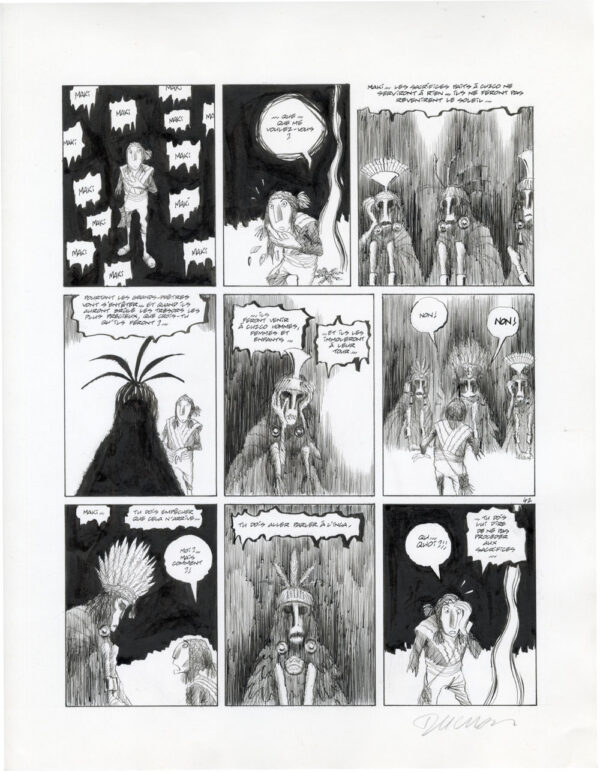 FRANTZ DUCHAZEAU - La nuit de l'Inca Tome 1 - Planche originale 42