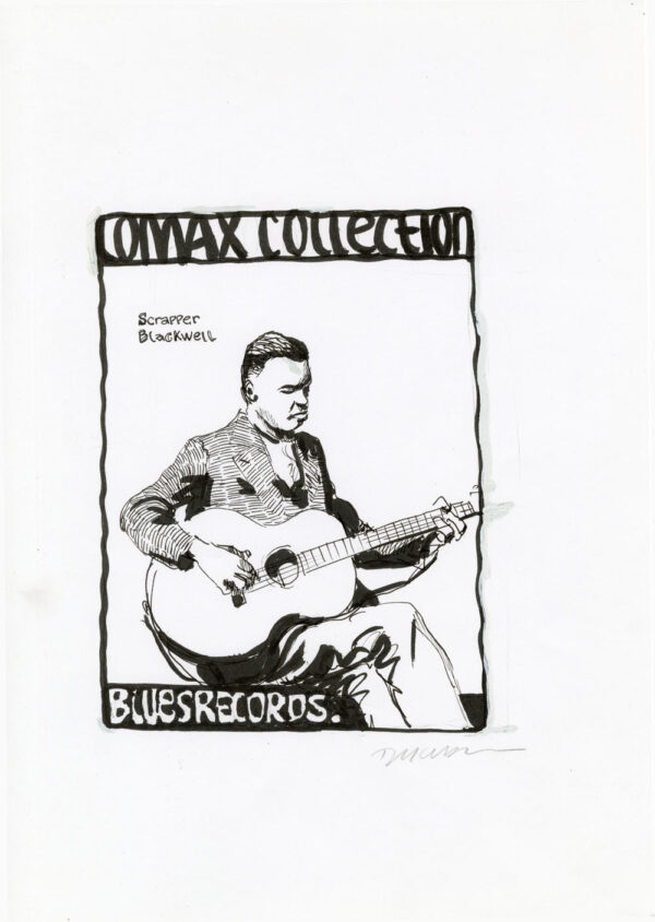 FRANTZ DUCHAZEAU - Lomax - Illustration originale pour un ex libris