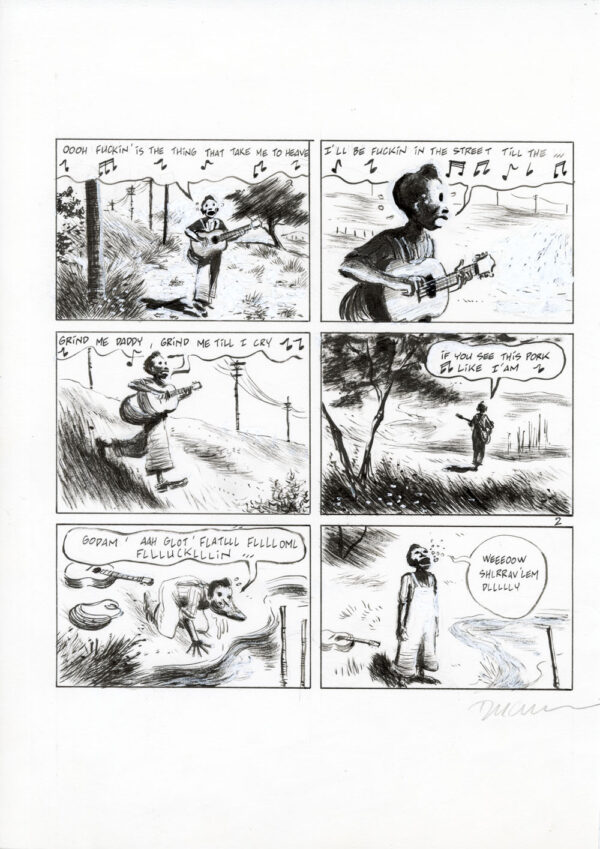 FRANTZ DUCHAZEAU - Le rêve de Meteor Slim - Planche originale 2