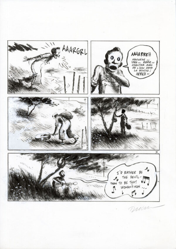 FRANTZ DUCHAZEAU - Le rêve de Meteor Slim - Planche originale 3