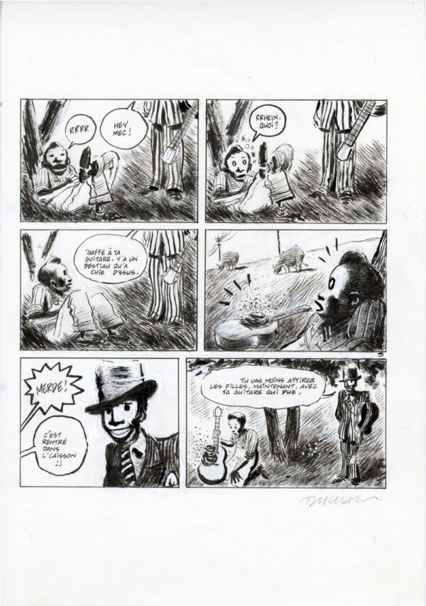 FRANTZ DUCHAZEAU - Le rêve de Meteor Slim - Planche originale 5