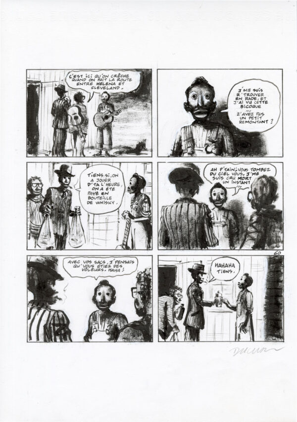 FRANTZ DUCHAZEAU - Le rêve de Meteor Slim - Planche originale 60