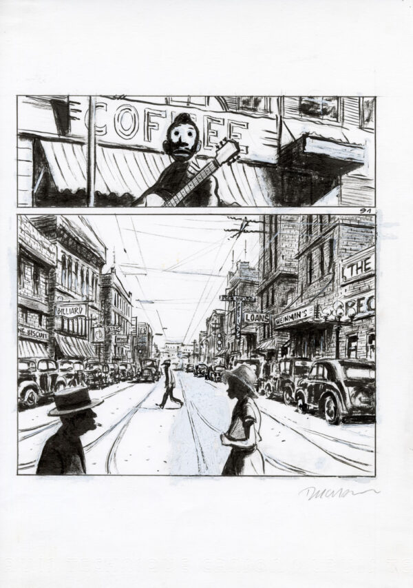 FRANTZ DUCHAZEAU - Le rêve de Meteor Slim - Planche originale 91