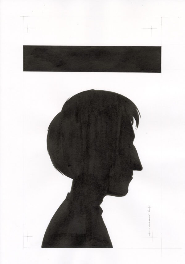 LUCAS HARARI - Le cas David Zimmerman - dessin original de la quatrième de couverture