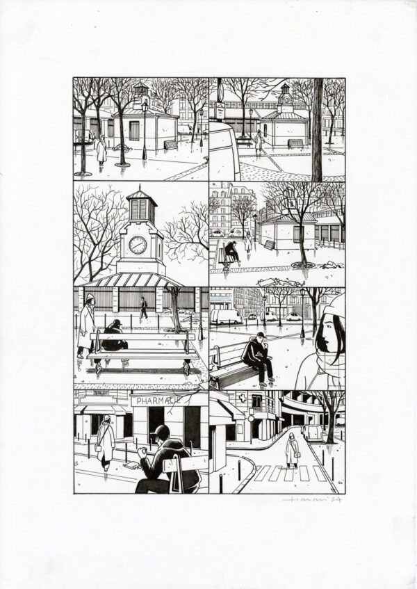 LUCAS HARARI - Le cas David Zimmerman - planche originale publiée en page 124