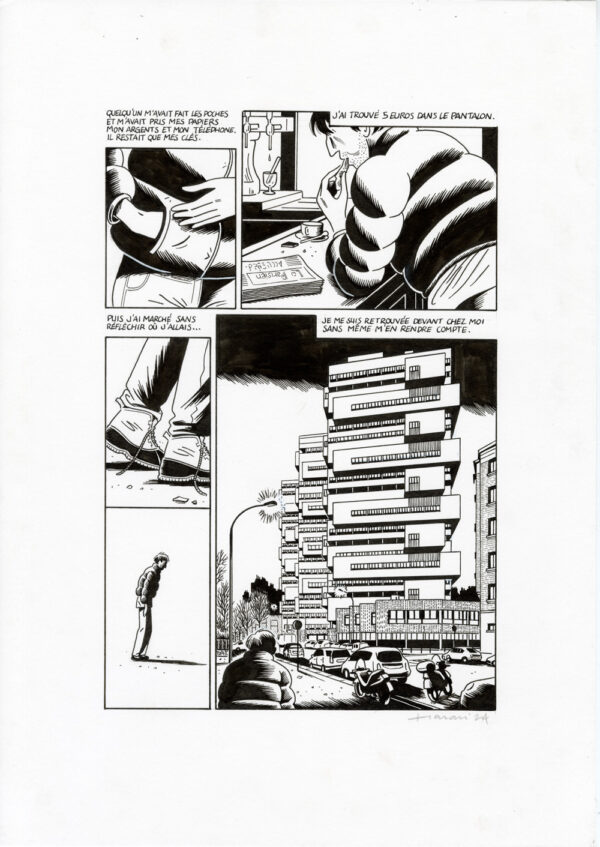 LUCAS HARARI - Le cas David Zimmerman - planche originale publiée en page 160