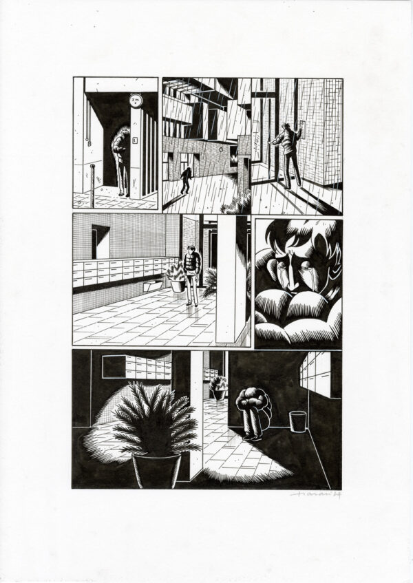 LUCAS HARARI - Le cas David Zimmerman - planche originale publiée en page 161