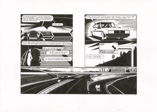 LUCAS HARARI - Le cas David Zimmerman - double planche originale publiée en pages 236 et 237