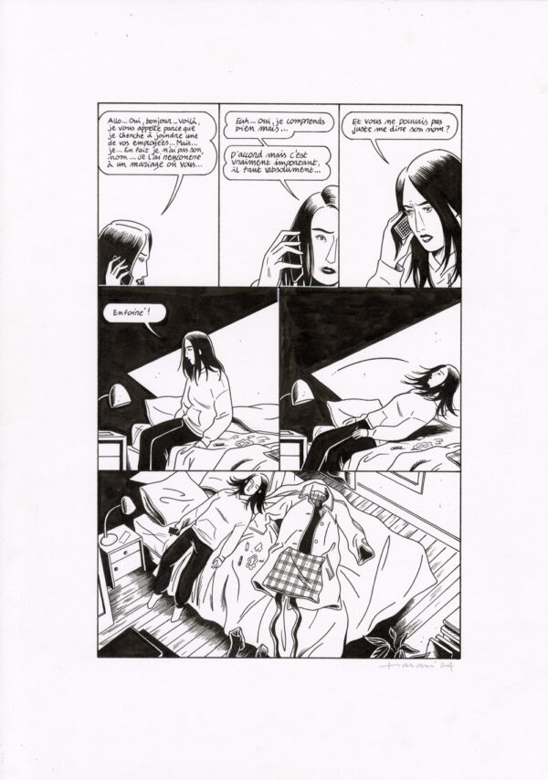 LUCAS HARARI - Le cas David Zimmerman - planche originale publiée en page 59