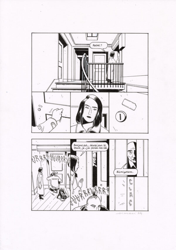LUCAS HARARI - Le cas David Zimmerman - planche originale publiée en page 76