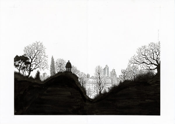 LUCAS HARARI - Le cas David Zimmerman - double planche originale publiée en pages 94 et 95