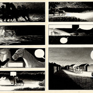 DAVID PRUDHOMME - Du bruit dans le ciel - Double planche originale 92-93