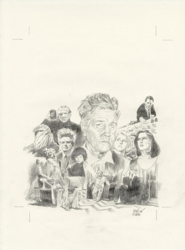 VINCE - L'Amérique de David Lynch - illustration originale de couverture du Un hebdo