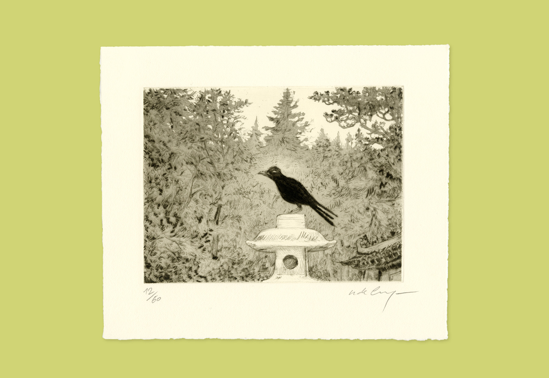 NICOLAS DE CRÉCY - Tirage de luxe - Carnets du Japon - Gravure originale en noir et blanc – Image 3