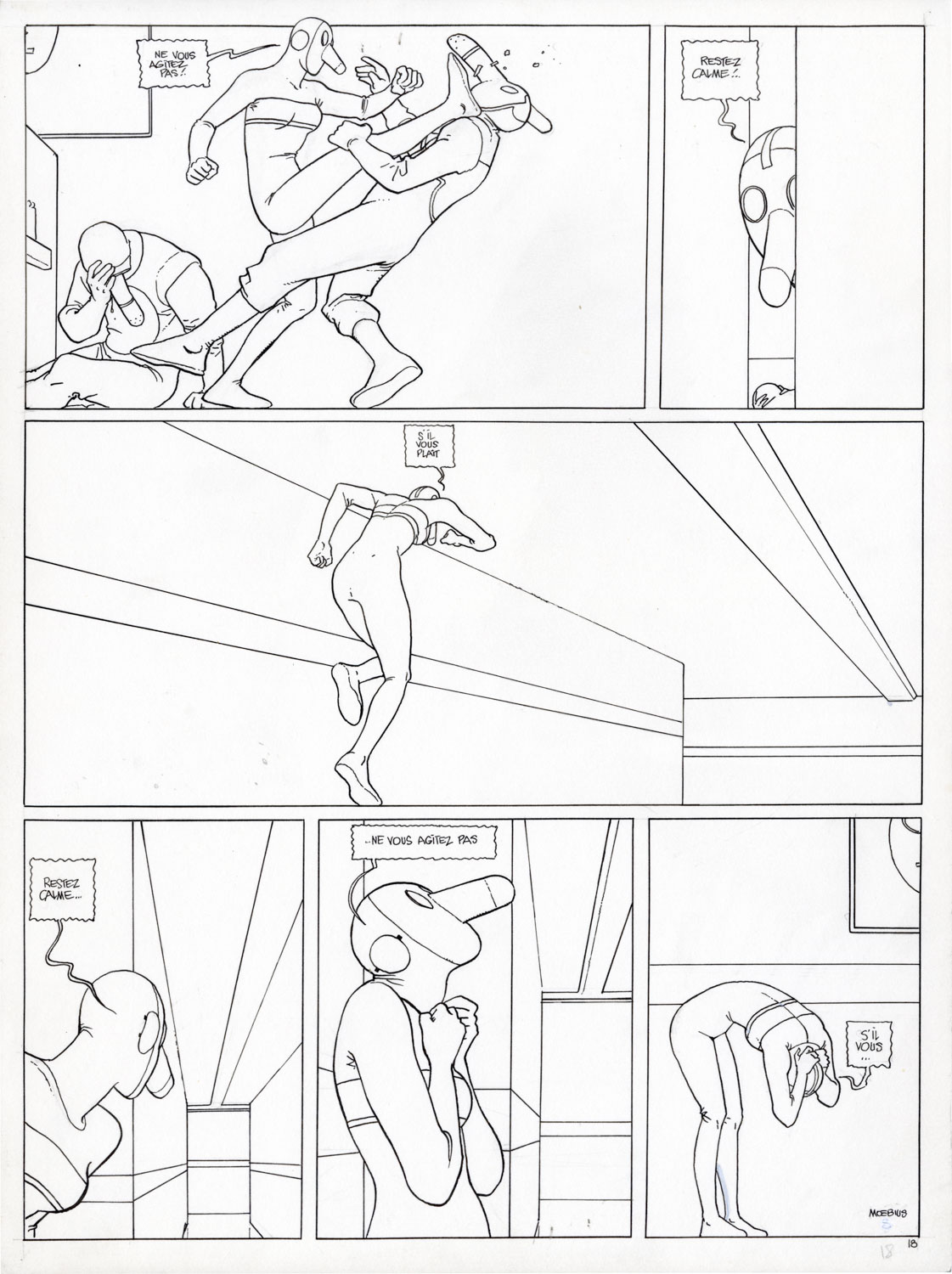 MOEBIUS – PLANCHE ORIGINALE 18 – LE MONDE D’EDENA : LA DÉESSE