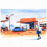 ALEXANDRE CLÉRISSE - Illustration originale inspirée d’une scène de Jazz Club - R08