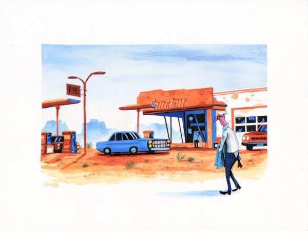 ALEXANDRE CLÉRISSE - Illustration originale inspirée d’une scène de Jazz Club - R08