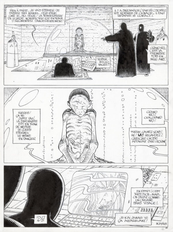 MOEBIUS – PLANCHE ORIGINALE 66 - LE MONDE D'EDENA : LA DÉESSE