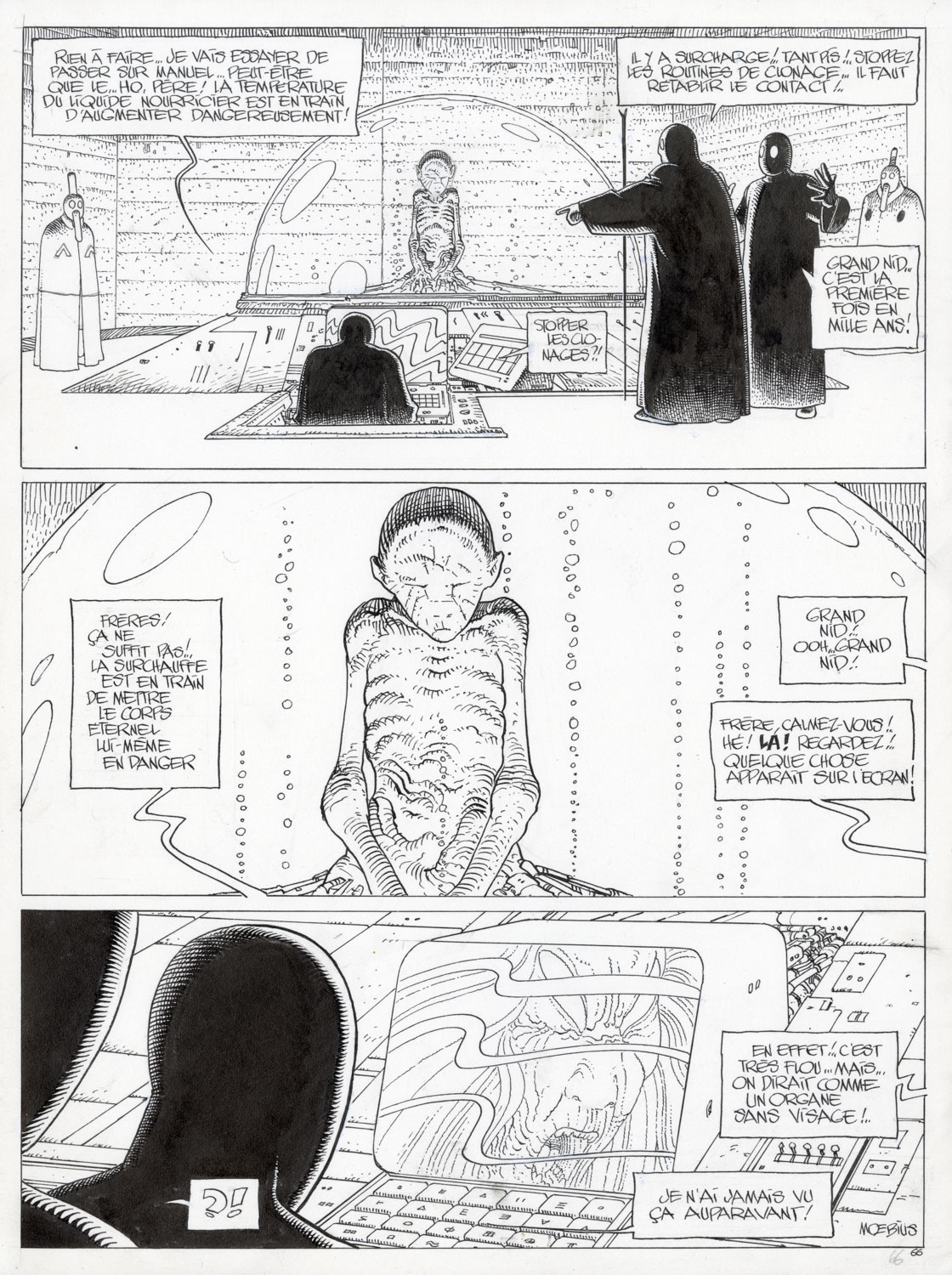 MOEBIUS – PLANCHE ORIGINALE 66 – LE MONDE D’EDENA : LA DÉESSE