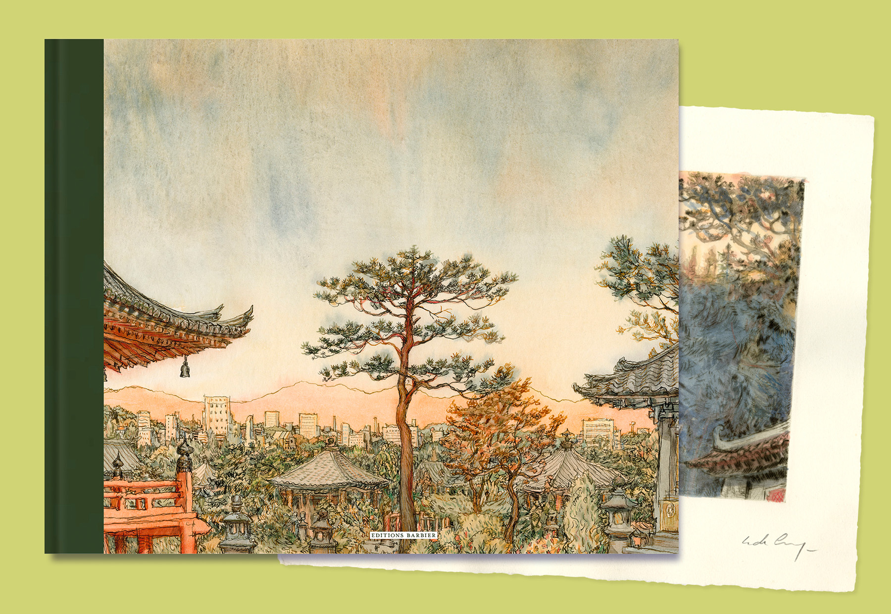 NICOLAS DE CRÉCY - Tirage de luxe - Carnets du Japon - Gravure originale aquarellée – Image 2