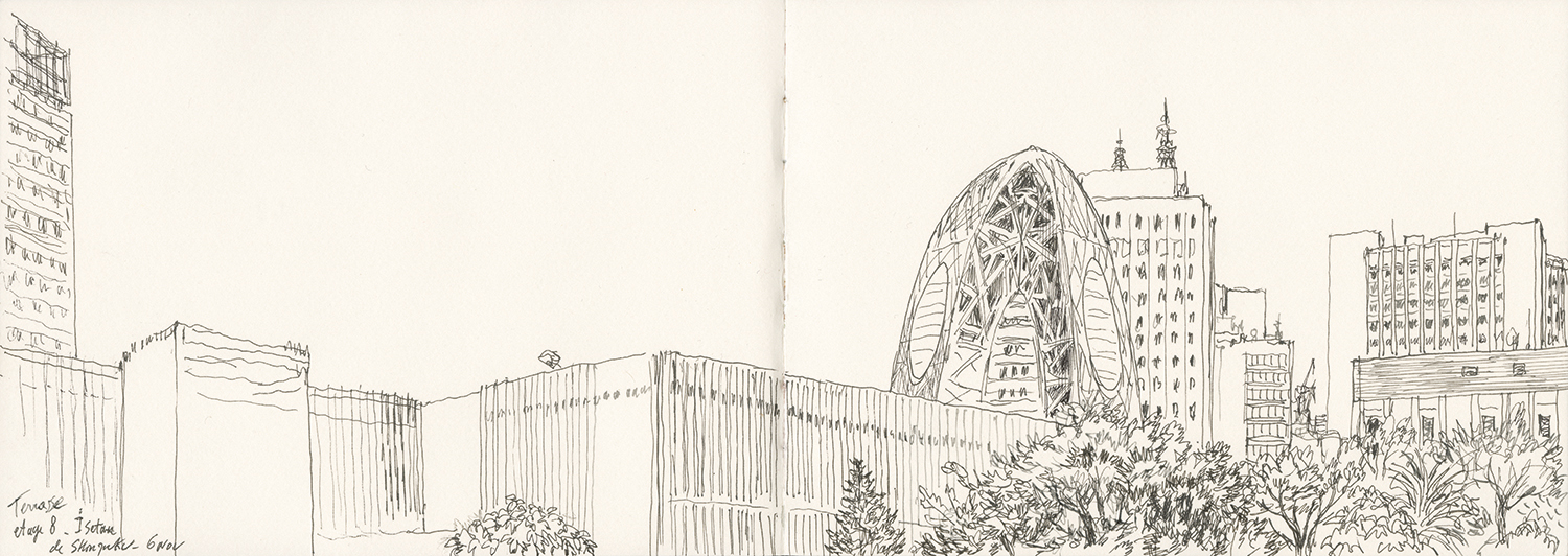 NICOLAS DE CRÉCY - Terrasse étage 8 - Isetan de Shinjuku - 6 novembre - REF 19