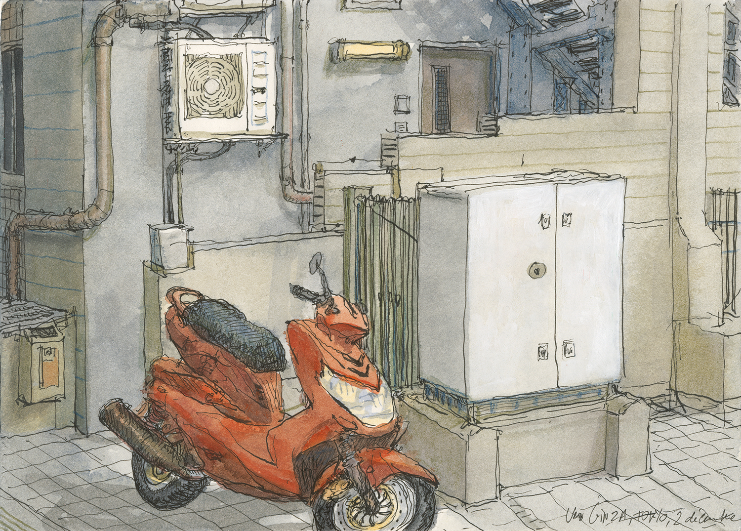 NICOLAS DE CRÉCY - Vers Ginza - Tokyo - 2 décembre - REF 23