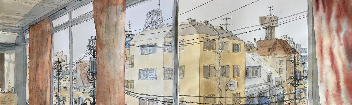 NICOLAS DE CRÉCY - Depuis l'appartement, immeubles étranges, Nishi-Ogikubo- R 31