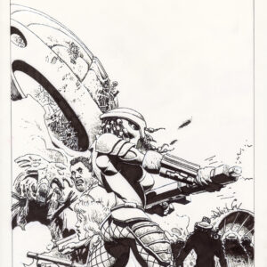 RICHARD CORBEN - ALIENS VERSUS PREDATOR : WAR - Couverture originale du volume 4