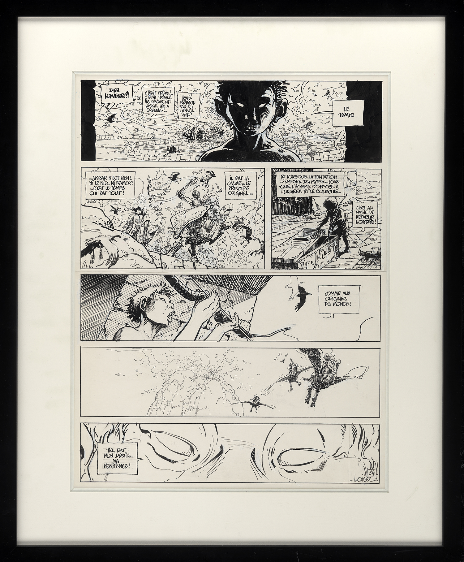 RÉGIS LOISEL – Planche originale 24 du tome 4 de La quête de l&rsquo;Oiseau du Temps