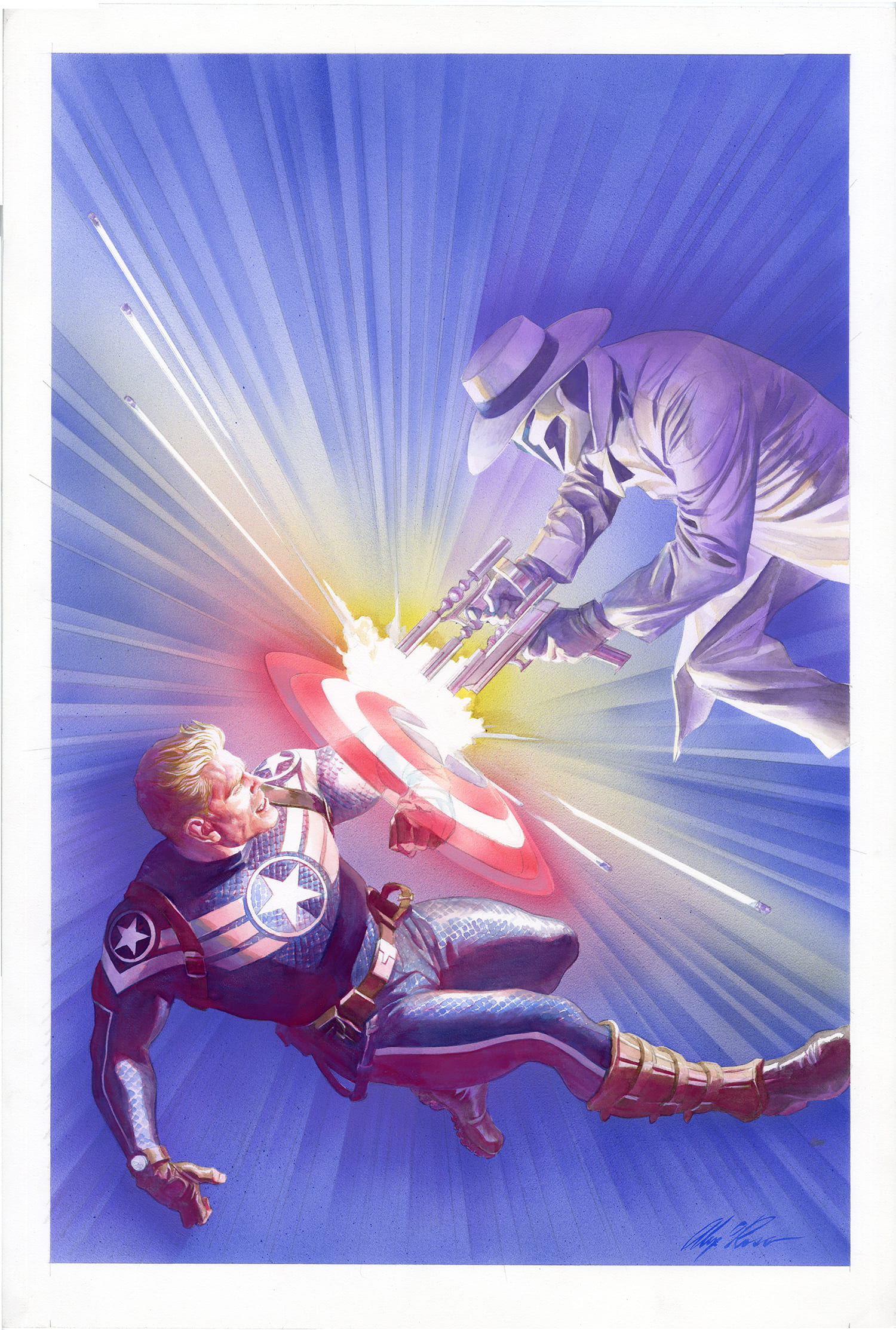 ALEX ROSS – CAPTAIN AMERICA – Couverture originale pour issue 18
