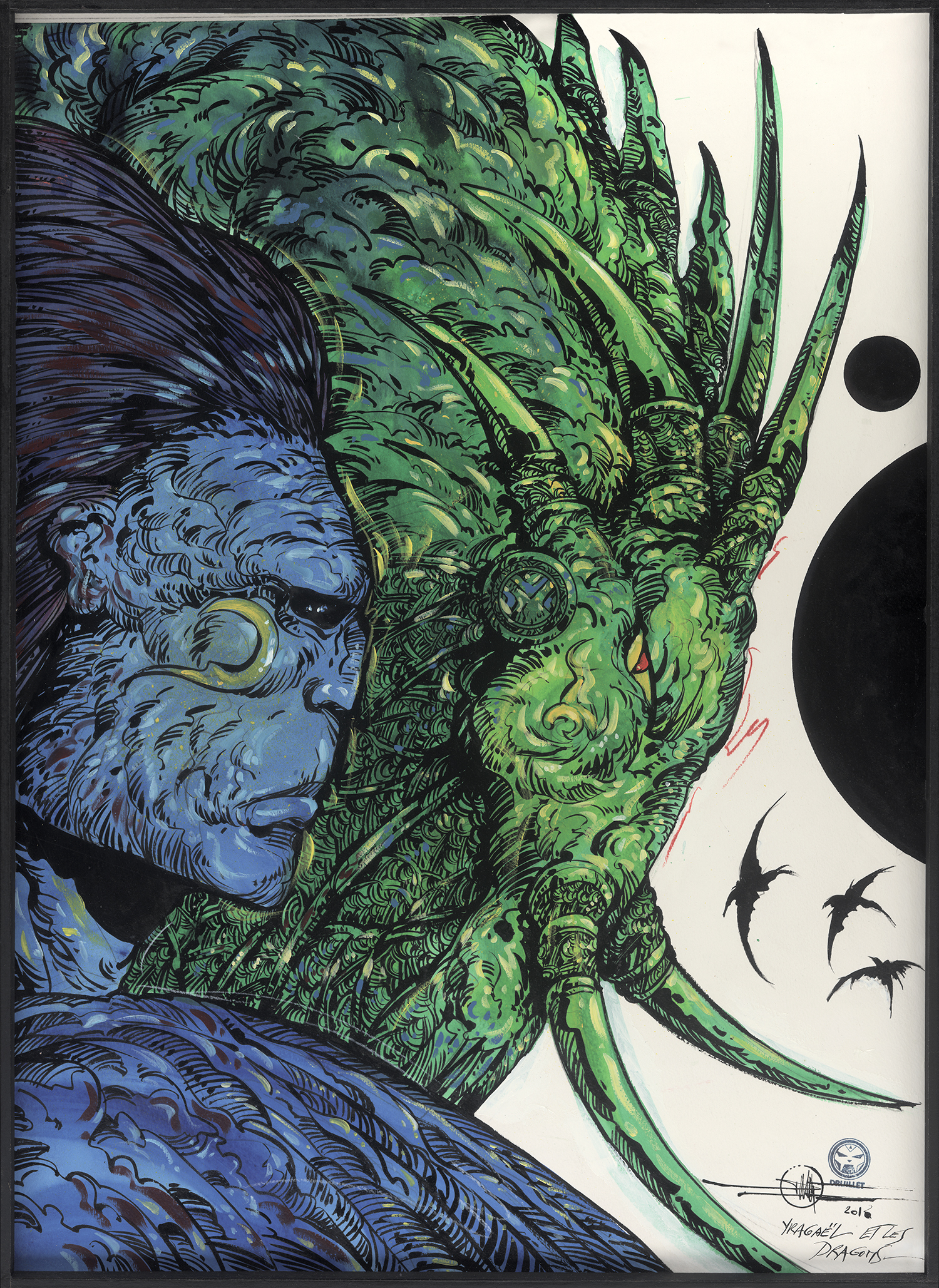 PHILIPPE DRUILLET – Yragaël et les Dragons – Peinture originale inédite