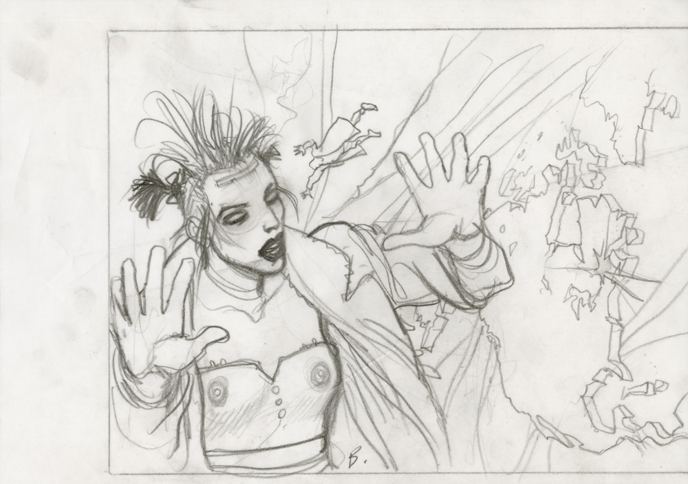 ENKI BILAL - GRAPHITE IN PROGRESS 3 - Dessin original 1