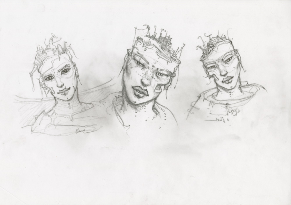 ENKI BILAL - GRAPHITE IN PROGRESS 3 - Dessin original 2