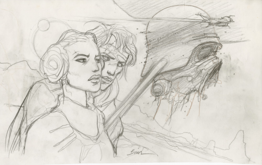 ENKI BILAL - GRAPHITE IN PROGRESS 3 - Dessin original 16