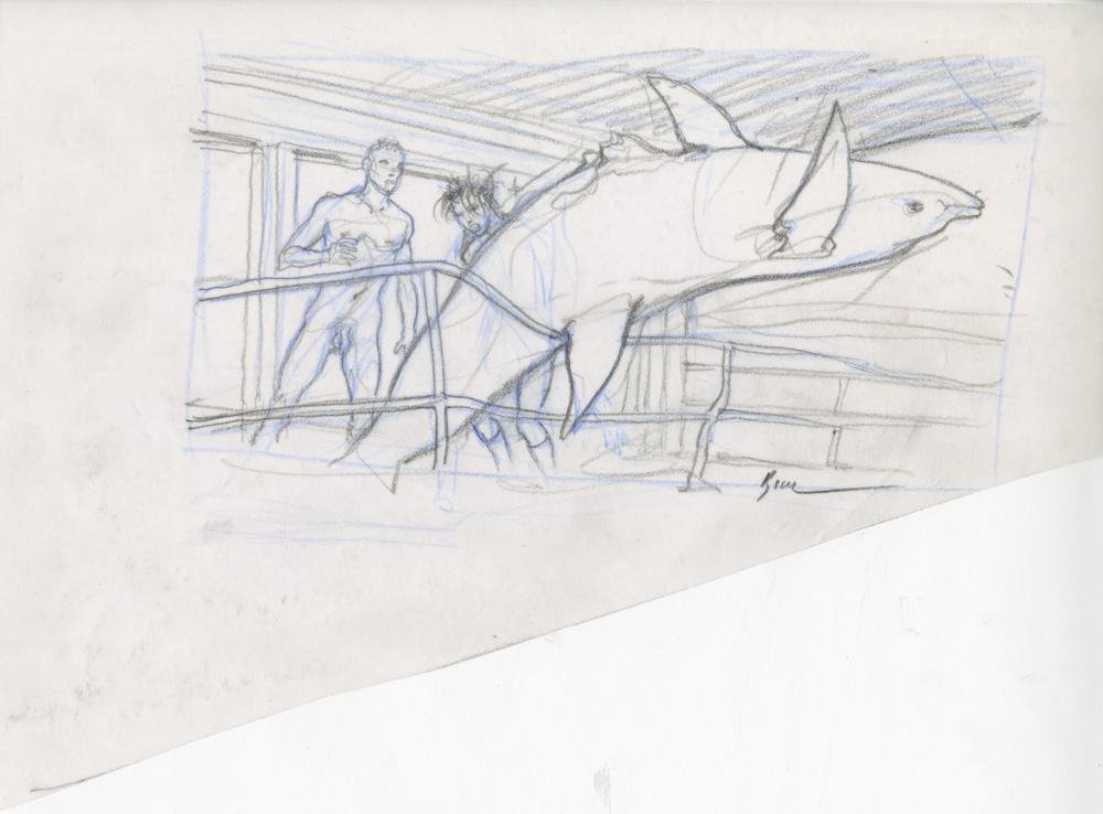 ENKI BILAL - GRAPHITE IN PROGRESS 3 - Dessin original 54