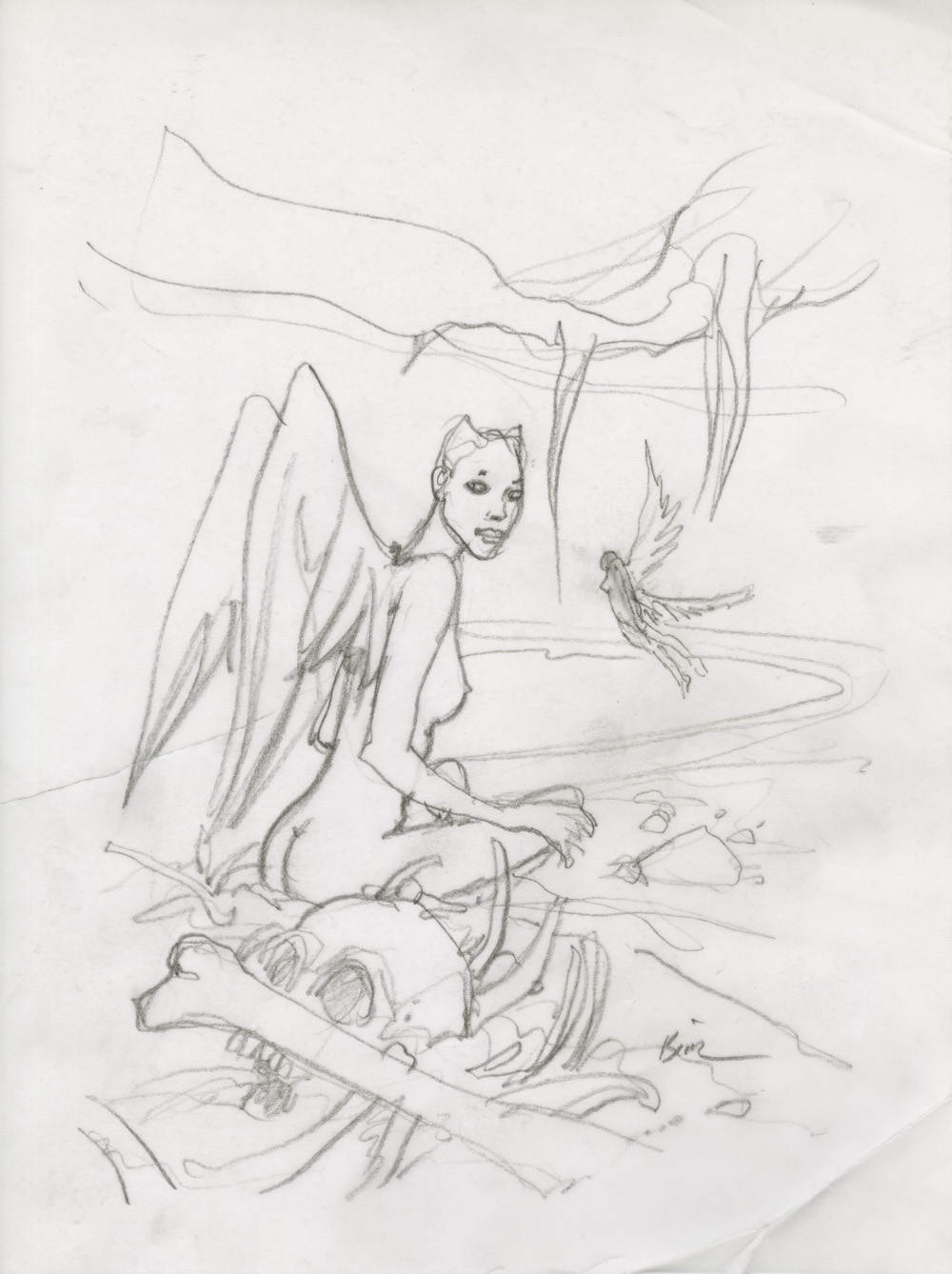 ENKI BILAL - GRAPHITE IN PROGRESS 3 - Dessin original 66