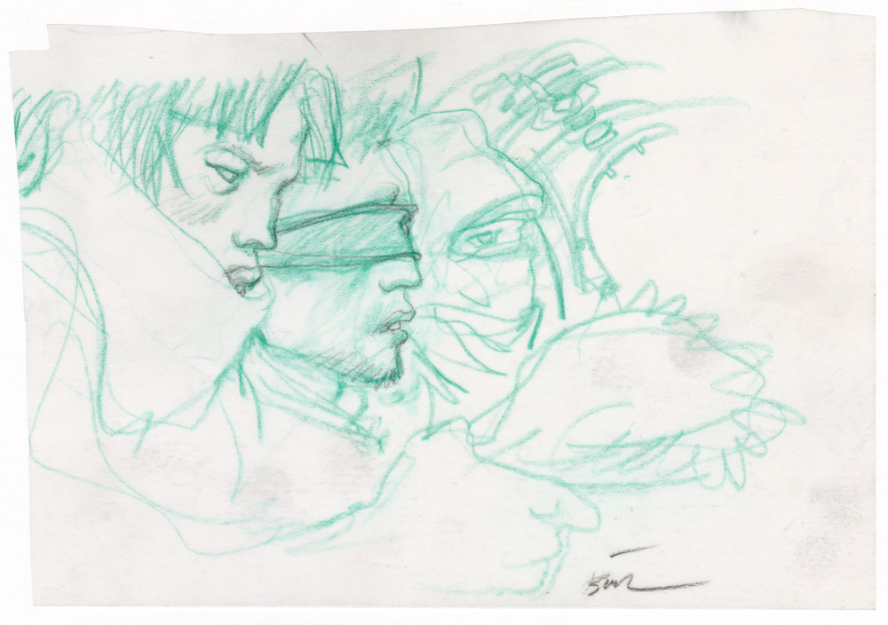 ENKI BILAL - GRAPHITE IN PROGRESS 3 - Dessin original 98