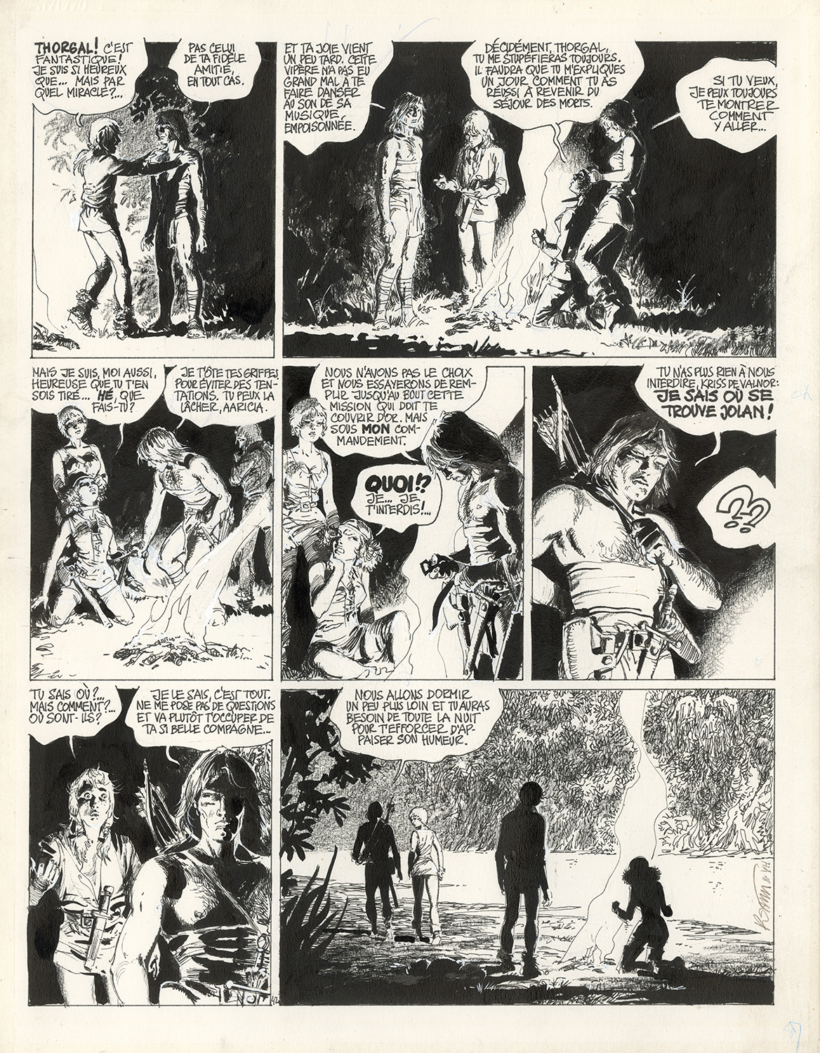 ROSINSKI –  THORGAL – LES YEUX DE TANATLOC – PLANCHE ORIGINALE 42