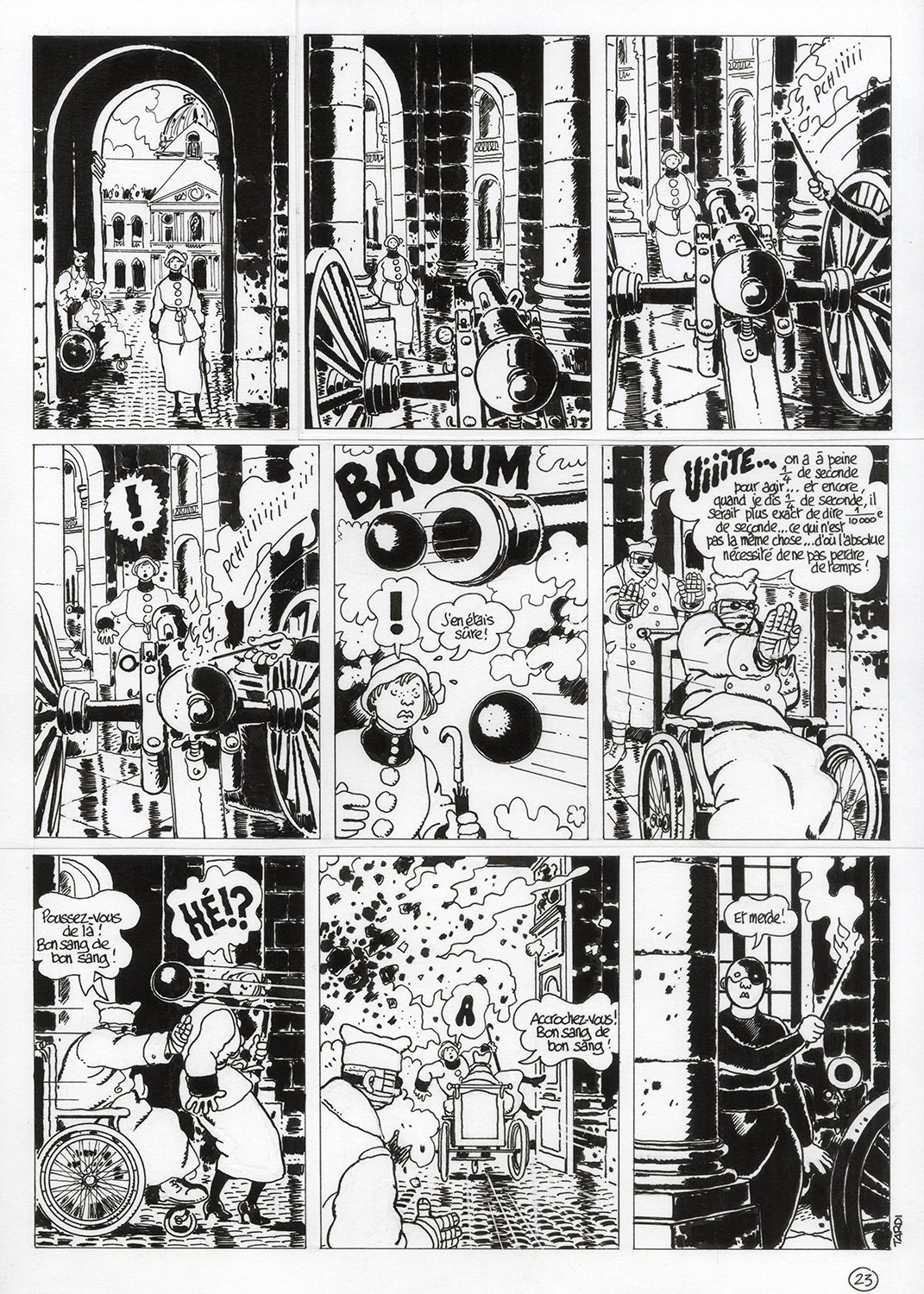 JACQUES TARDI -  ADÈLE BLANC-SEC - LE MYSTÈRE DES PROFONDEURS - PLANCHE ORIGINALE 123
