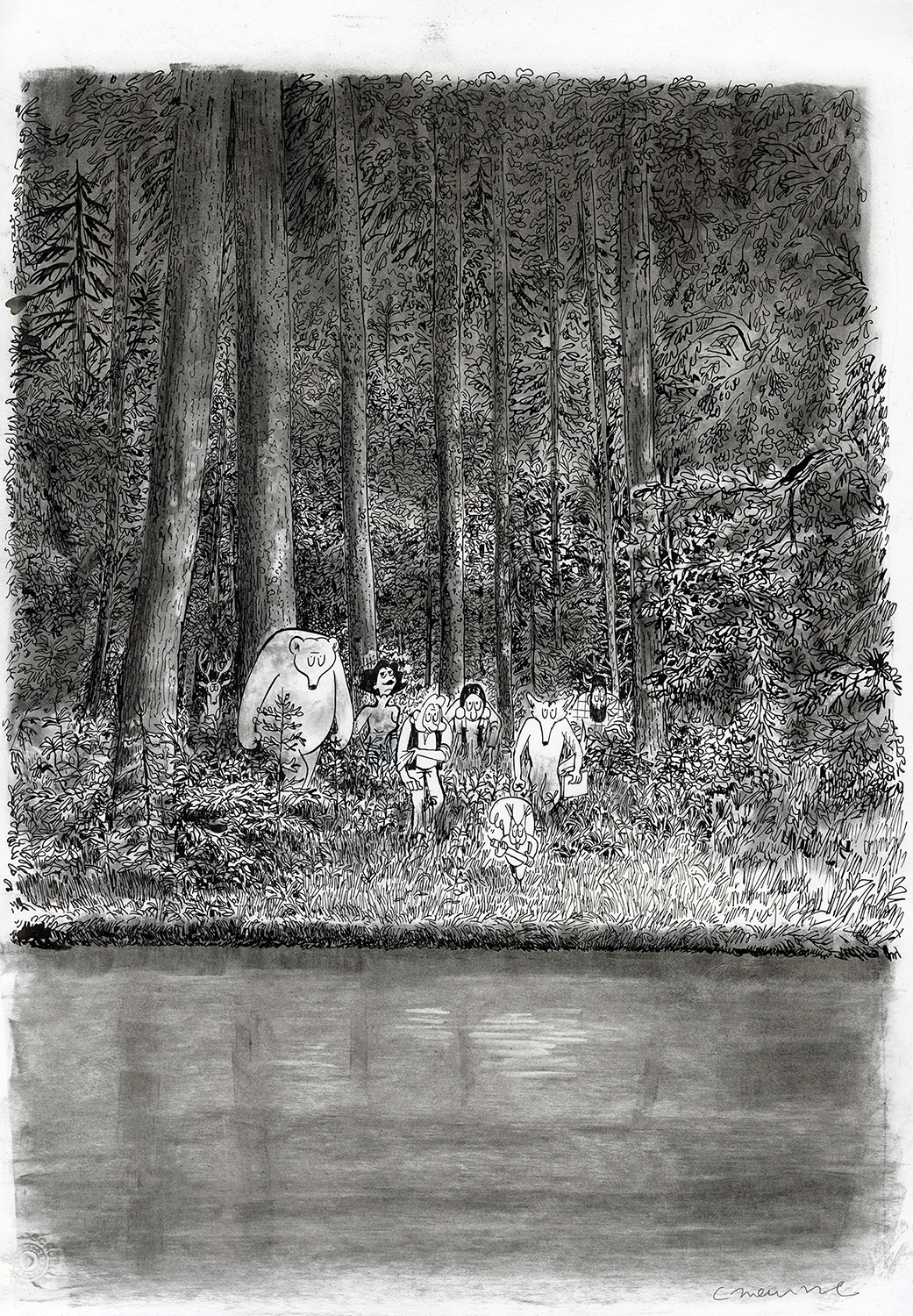 CATHERINE MEURISSE – LE CLAN DE WALDEN –  ILLUSTRATION ORIGINALE DE COUVERTURE